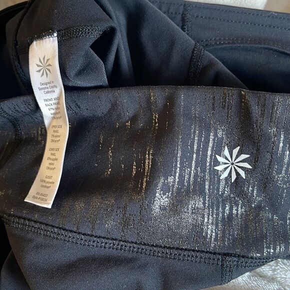 Athleta Legging Revelation Tights Sparkle Black M - Picture 6 of 6